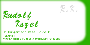 rudolf kszel business card